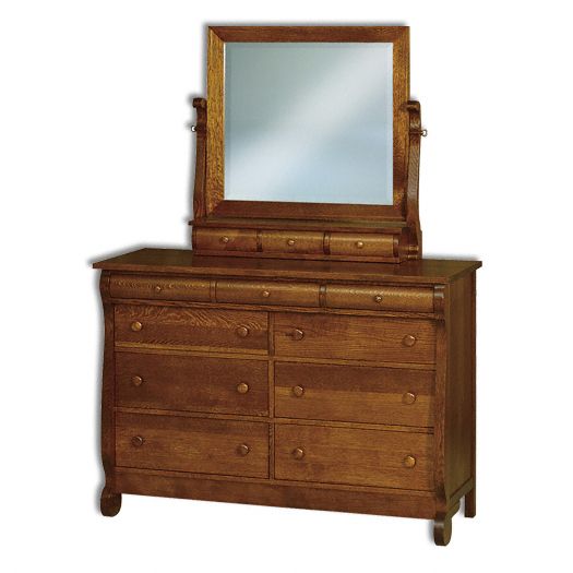 Amish USA Made Handcrafted Old Classic Sleigh 58" Dresser sold by Online Amish Furniture LLC