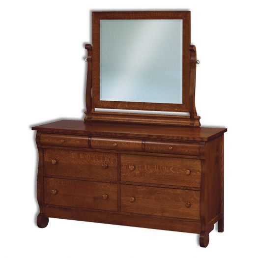 Amish USA Made Handcrafted Old Classic Sleigh 58" Dresser sold by Online Amish Furniture LLC