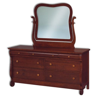 Amish USA Made Handcrafted Old Classic Sleigh 65" Dresser sold by Online Amish Furniture LLC