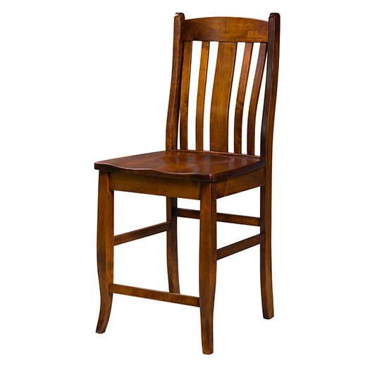 Amish USA Made Handcrafted Kensington Bar Stool sold by Online Amish Furniture LLC