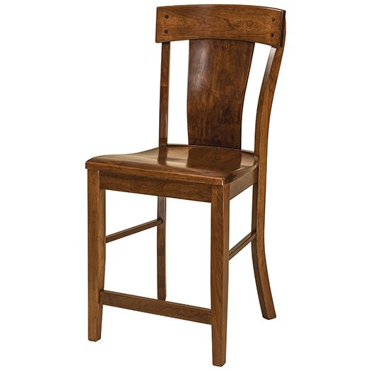 Amish USA Made Handcrafted Lacombe Bar Stool sold by Online Amish Furniture LLC