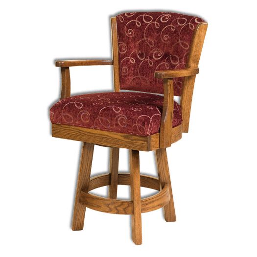 Amish USA Made Handcrafted Lansfield Bar Stool sold by Online Amish Furniture LLC