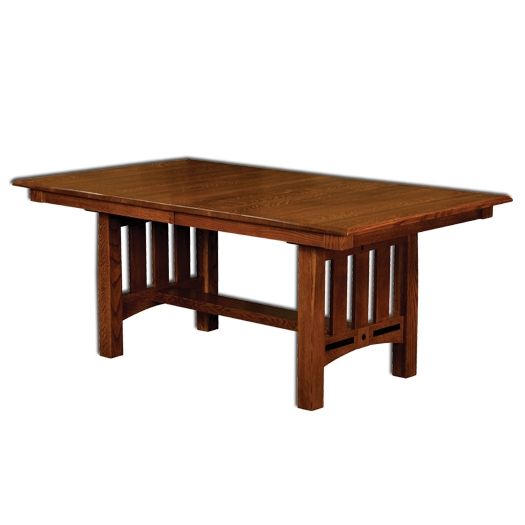Amish USA Made Handcrafted Lavega Trestle Table sold by Online Amish Furniture LLC