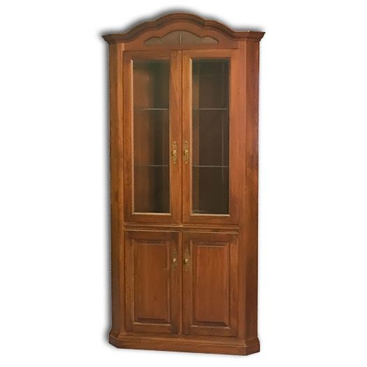 Amish USA Made Handcrafted Legacy Corner Hutch sold by Online Amish Furniture LLC