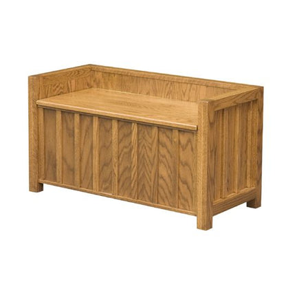 Amish USA Made Handcrafted Mission Lift Lid Bench sold by Online Amish Furniture LLC