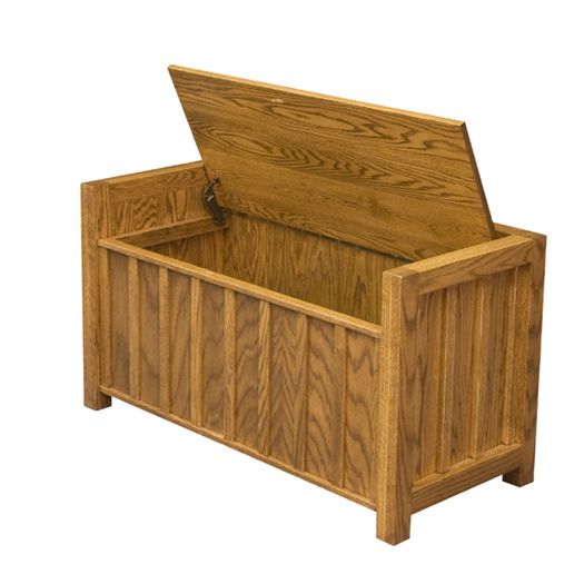 Amish USA Made Handcrafted Mission Lift Lid Bench sold by Online Amish Furniture LLC