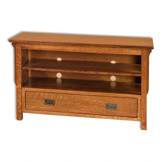 Amish USA Made Handcrafted Landmark 49 Open TV Stand sold by Online Amish Furniture LLC