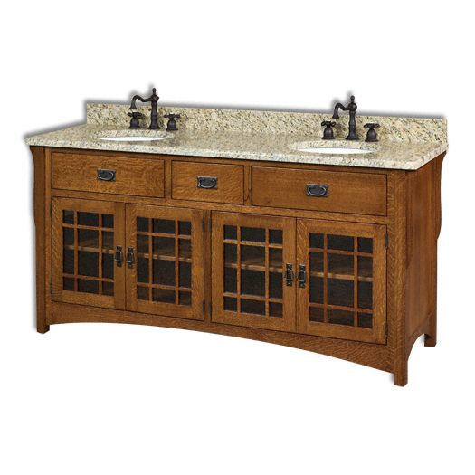 Amish USA Made Handcrafted Landmark 72 Vanity sold by Online Amish Furniture LLC