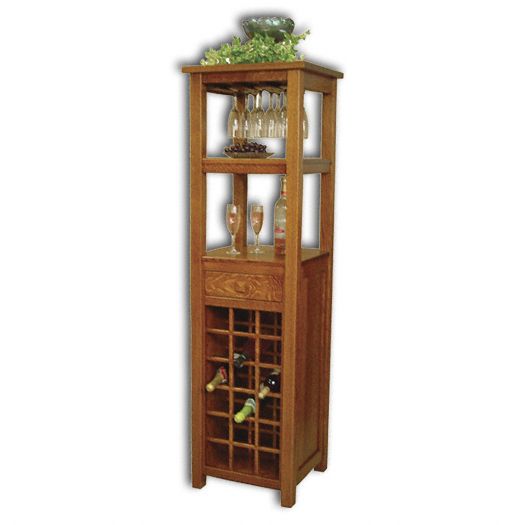 Amish USA Made Handcrafted Madison Wine Tower sold by Online Amish Furniture LLC