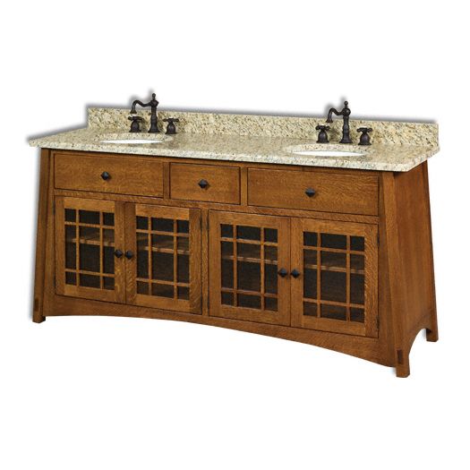 Amish USA Made Handcrafted McCoy 72 Vanity sold by Online Amish Furniture LLC