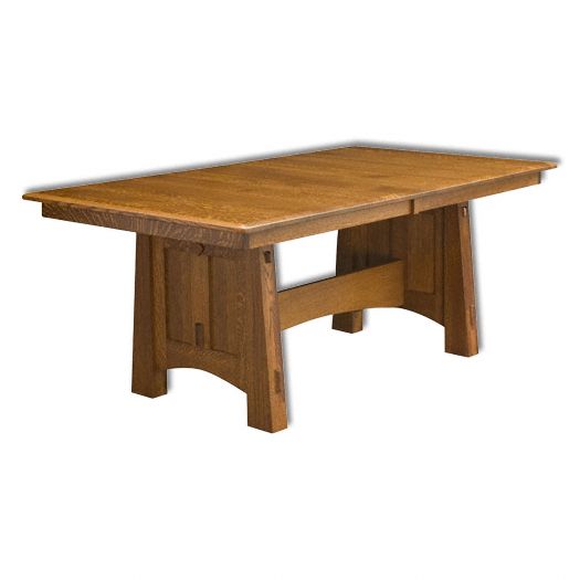 Amish USA Made Handcrafted McCoy Trestle Table sold by Online Amish Furniture LLC