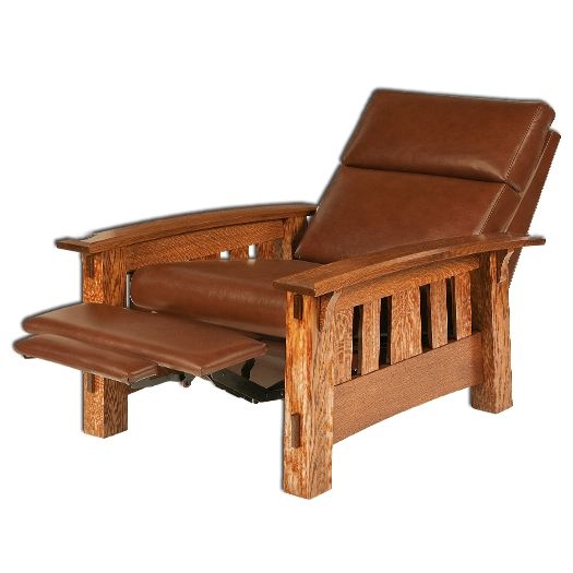 Mission style best sale leather recliner chair