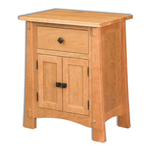 Amish USA Made Handcrafted Modesto 2 Door 1 Drawer Nightstand sold by Online Amish Furniture LLC
