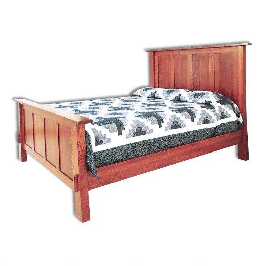 Amish USA Made Handcrafted Modesto Mission Panel Bed sold by Online Amish Furniture LLC