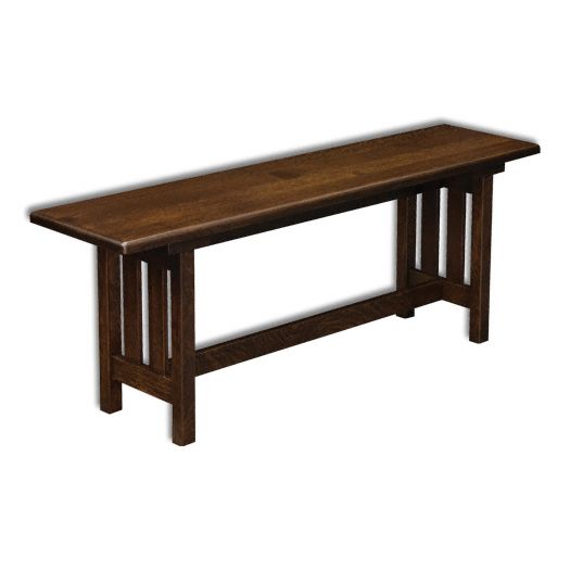 Amish USA Made Handcrafted Mission Trestle Bench sold by Online Amish Furniture LLC