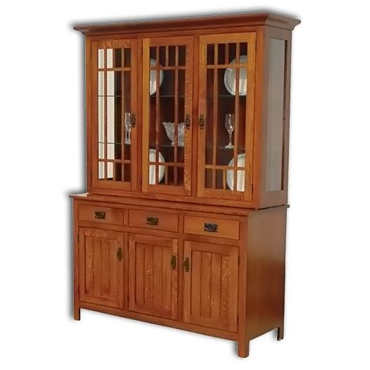 Amish USA Made Handcrafted Midway Mission Hutch sold by Online Amish Furniture LLC