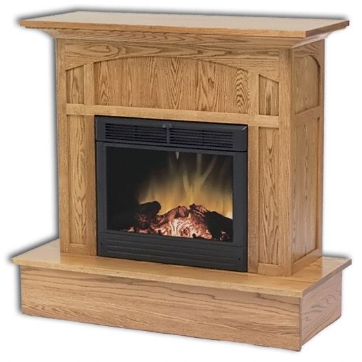 Amish USA Made Handcrafted Mission Electric Fireplace sold by Online Amish Furniture LLC
