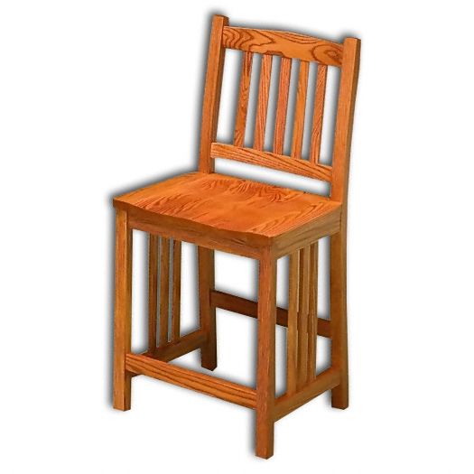 Amish USA Made Handcrafted Mission Barstool sold by Online Amish Furniture LLC