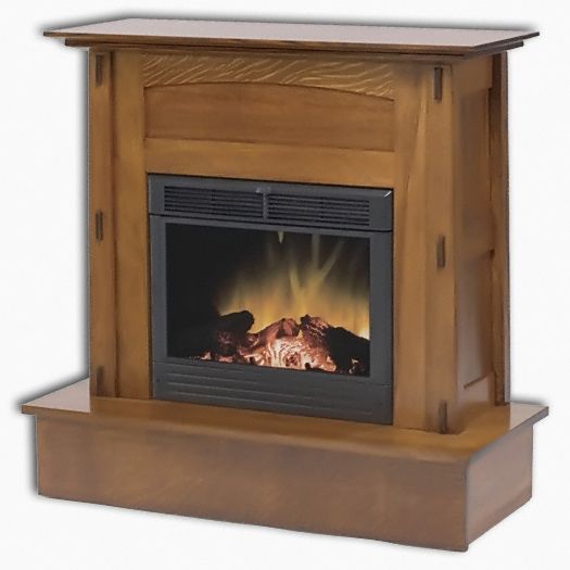 Amish USA Made Handcrafted Modesto Electric Fireplace sold by Online Amish Furniture LLC