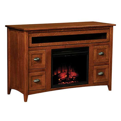 Amish USA Made Handcrafted Monroe Fireplace sold by Online Amish Furniture LLC