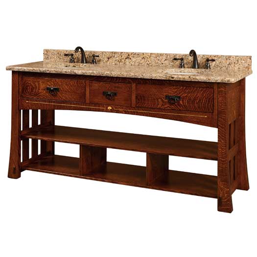 Amish USA Made Handcrafted Mesa 72 Vanity sold by Online Amish Furniture LLC
