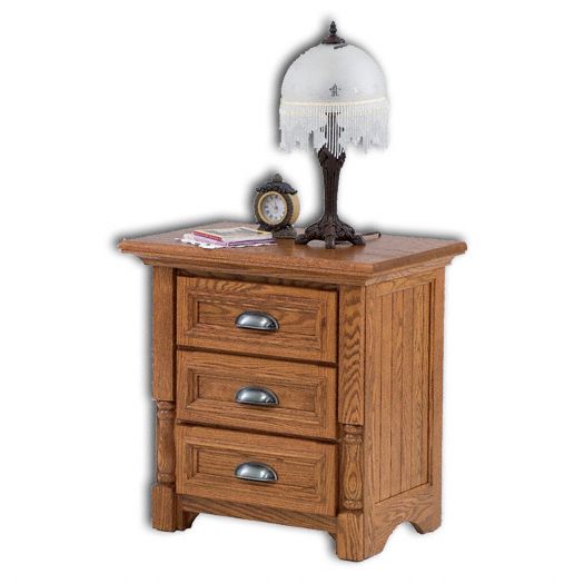 Amish USA Made Handcrafted Palisade 3-Drawer Nightstand sold by Online Amish Furniture LLC