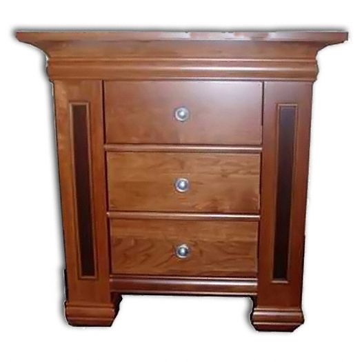 Amish USA Made Handcrafted Timber Ridge 3-Drawer Nightstand sold by Online Amish Furniture LLC