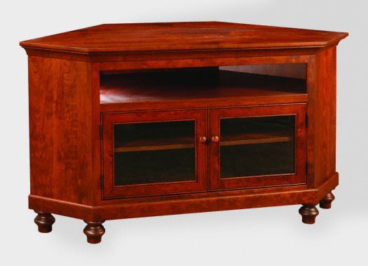 Amish USA Made Handcrafted Oceanside Harvest Corner TV-Plasma-LCD Stand sold by Online Amish Furniture LLC