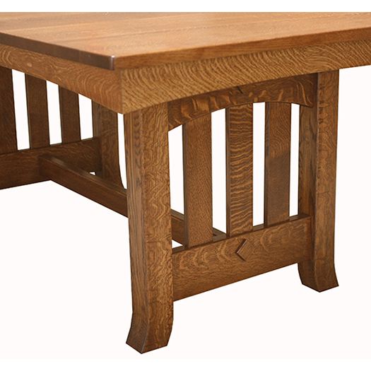 Amish USA Made Handcrafted Old Century Trestle Table sold by Online Amish Furniture LLC