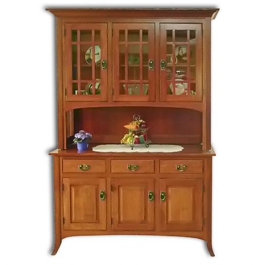 Amish USA Made Handcrafted Open Mission Hutch sold by Online Amish Furniture LLC