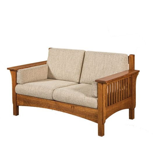 Amish USA Made Handcrafted Pioneer Loveseat sold by Online Amish Furniture LLC