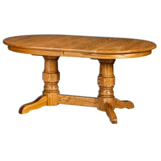 Amish USA Made Handcrafted Preston Double Pedestal Table sold by Online Amish Furniture LLC
