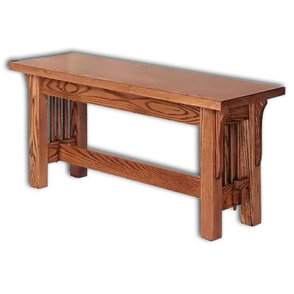 Amish USA Made Handcrafted Landmark Mission Benches sold by Online Amish Furniture LLC