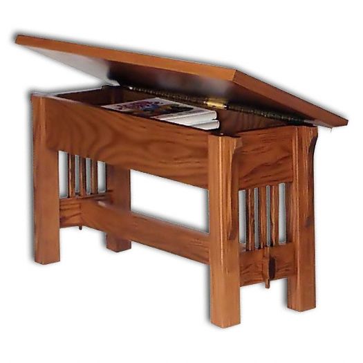 Amish USA Made Handcrafted Landmark Mission Benches sold by Online Amish Furniture LLC