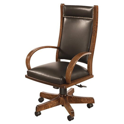Amish USA Made Handcrafted Wyndlot Desk Chair sold by Online Amish Furniture LLC