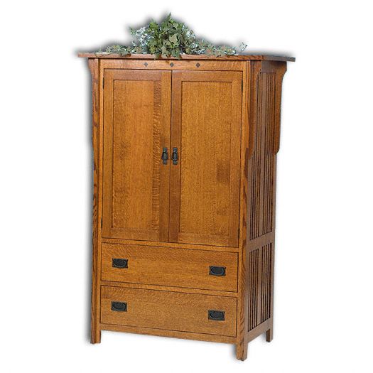 Amish USA Made Handcrafted Royal Mission Armoire sold by Online Amish Furniture LLC