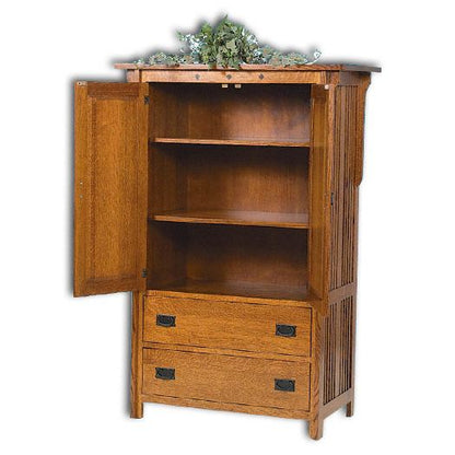 Amish USA Made Handcrafted Royal Mission Armoire sold by Online Amish Furniture LLC