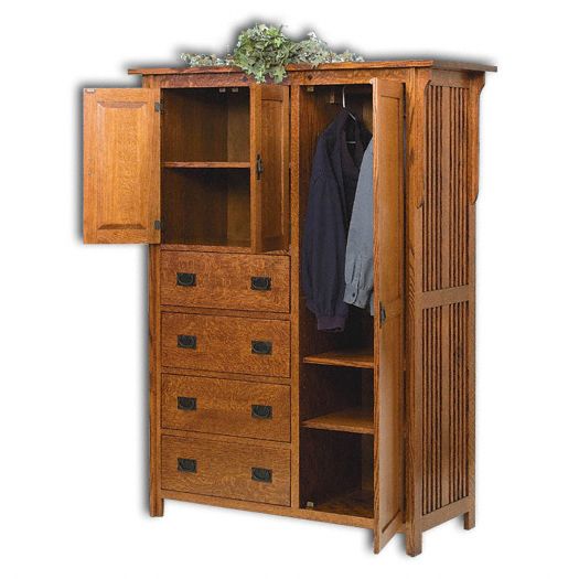 Amish USA Made Handcrafted Royal Mission Chifferobe sold by Online Amish Furniture LLC