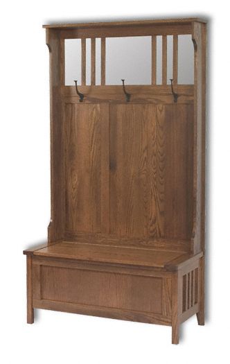Amish USA Made Handcrafted Rustic Hall Seat sold by Online Amish Furniture LLC