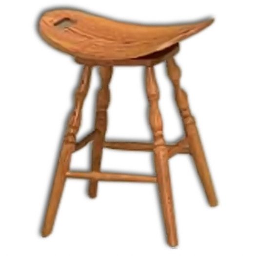 Amish USA Made Handcrafted Saddle Bar Stool sold by Online Amish Furniture LLC