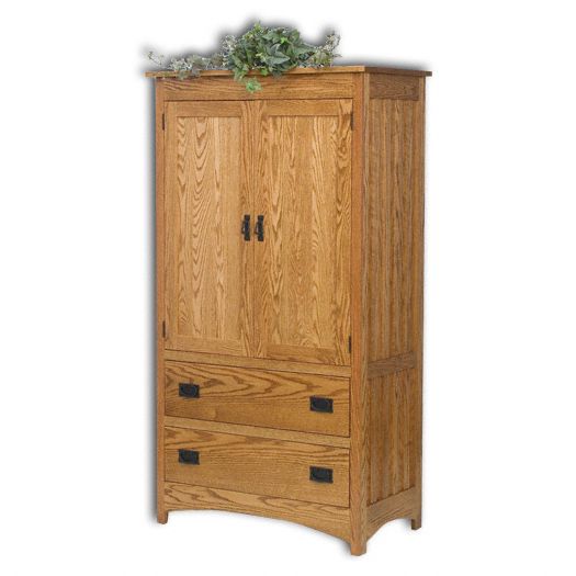 Amish USA Made Handcrafted Mission 1pc. Armoire sold by Online Amish Furniture LLC