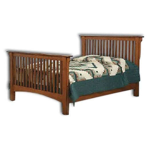 Amish USA Made Handcrafted Amish Mission Bed sold by Online Amish Furniture LLC