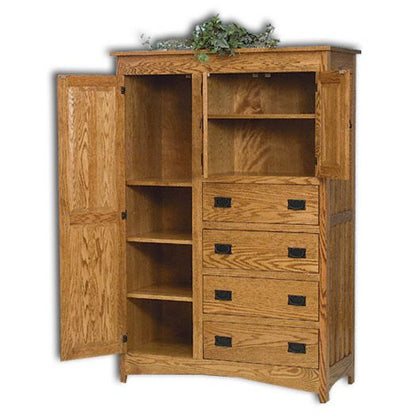Amish USA Made Handcrafted Mission Chifferobe sold by Online Amish Furniture LLC