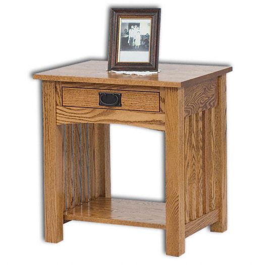 Amish USA Made Handcrafted Mission 1-Drawer Open Nightstand sold by Online Amish Furniture LLC