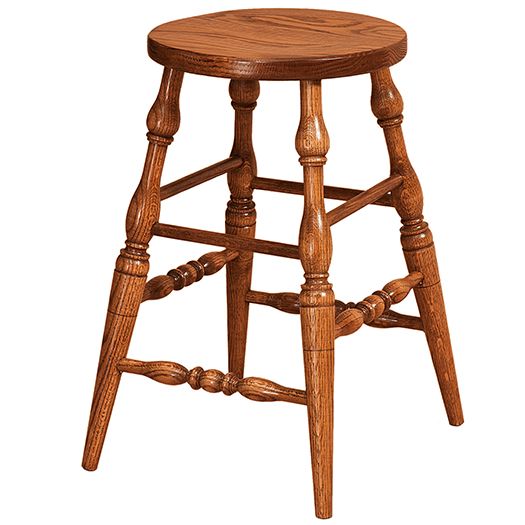 Amish USA Made Handcrafted Scoop Bar Stool sold by Online Amish Furniture LLC