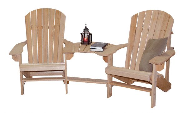 Amish USA Made Handcrafted Cypress Double Adirondack Chair sold by Online Amish Furniture LLC