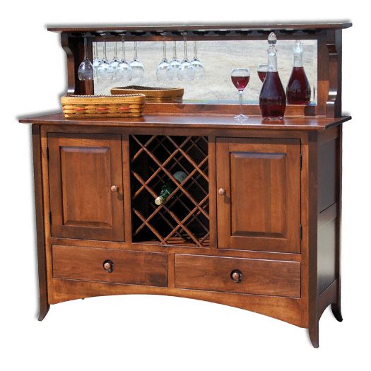 Amish USA Made Handcrafted Shaker Hill Wine Buffet sold by Online Amish Furniture LLC