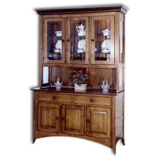 Amish USA Made Handcrafted Shaker Hill Hutch sold by Online Amish Furniture LLC