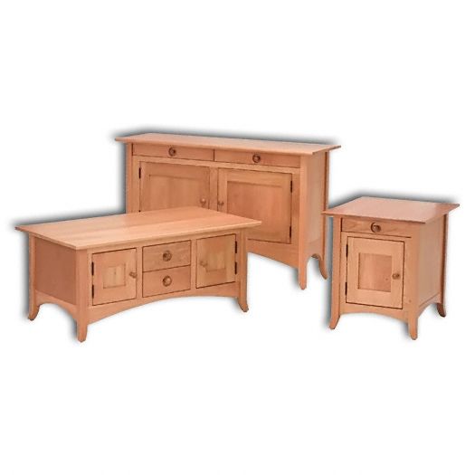 Amish USA Made Handcrafted Shaker Hill Cabinet Tables sold by Online Amish Furniture LLC