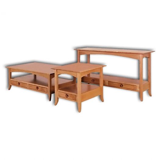 Amish USA Made Handcrafted Shaker Hill Open Tables sold by Online Amish Furniture LLC